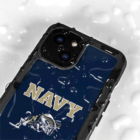 United States Naval Academy Navy Logo iPhone 15 Plus Waterproof Case
